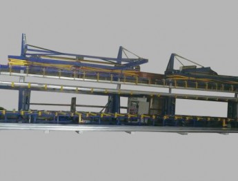 C型彩鋼復(fù)合板可對扣堆疊自動(dòng)碼垛機(jī)